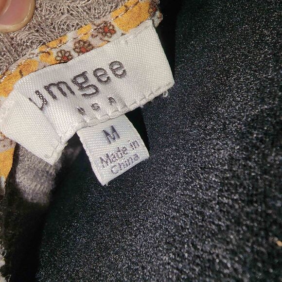 Umgee Medium Patchwork 3/4 Sleeve Top - Picture 4 of 10